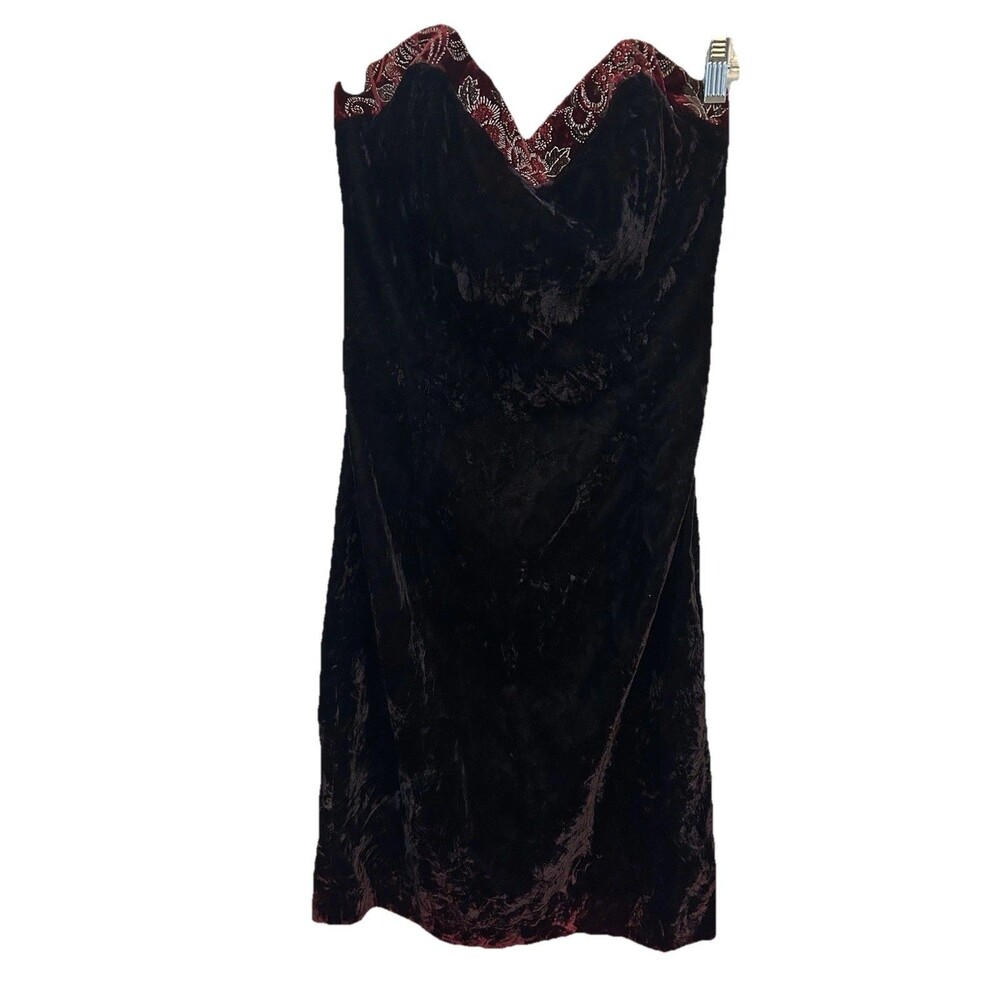 Vintage Scott McClintock XS 4 Velvet Strapless Mini Cocktail Homecoming Dress US